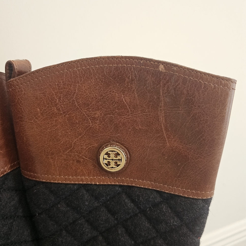 TORY BURCH ROSALIE Quilted Riding Boots - Picture 5 of 14